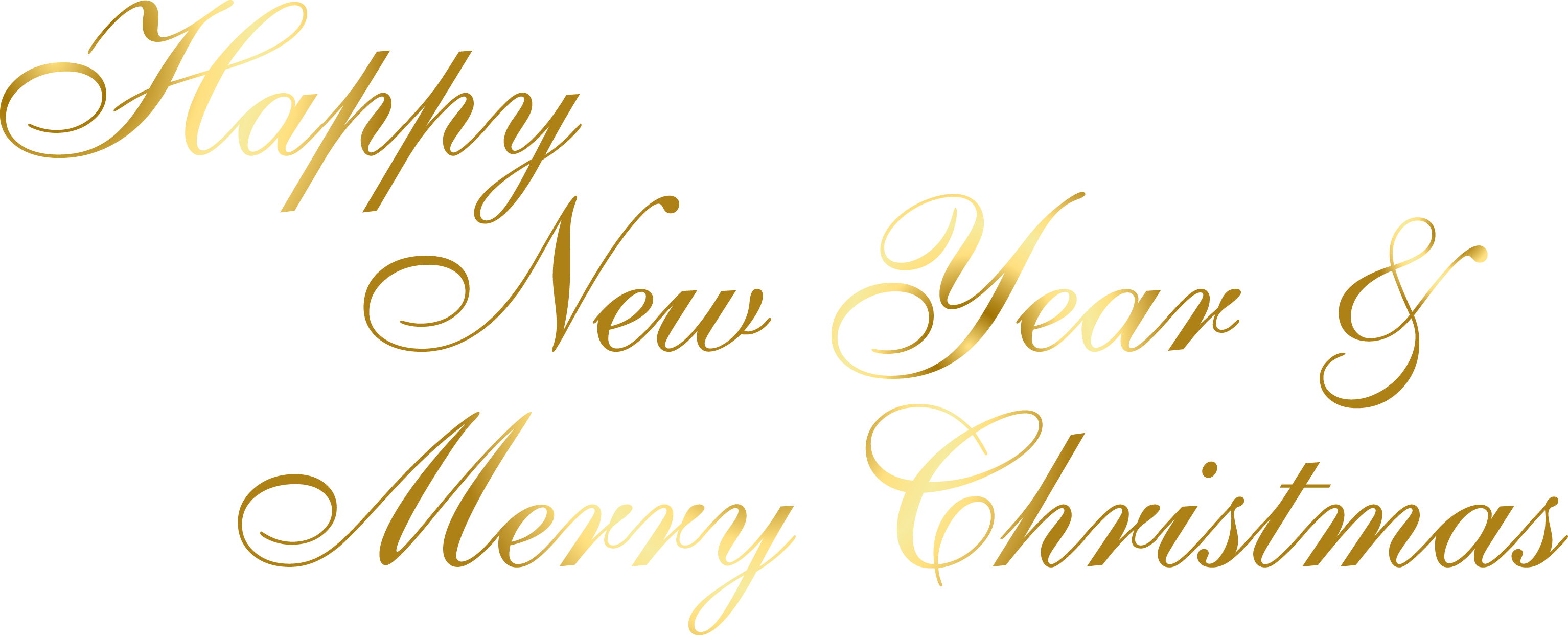 Happy New Year And Merry Christmas PNG Transparent Background