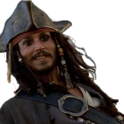 Black Captain Jack Sparrow PNG Transparent Background 180x180px ...