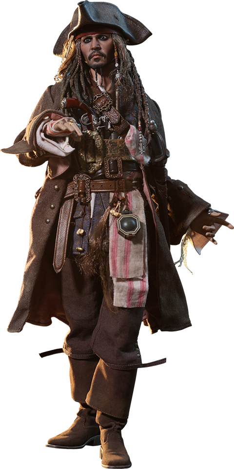 Jack Sparrow Sixth Scale Figure PNG Transparent Background 480x961px ...