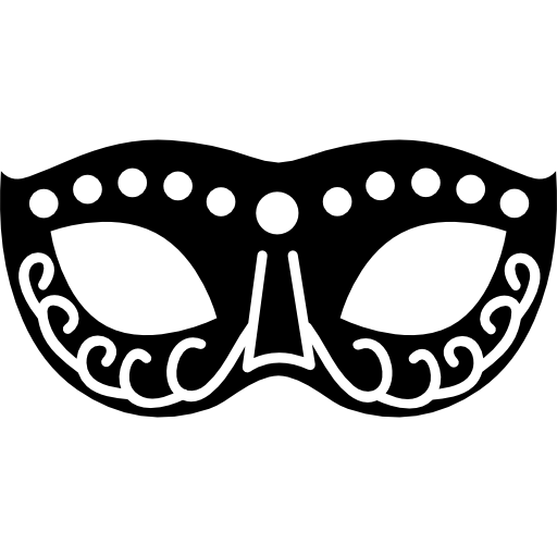 Carnival Mask With Dots And Spirals Decoration Clipart PNG Transparent ...