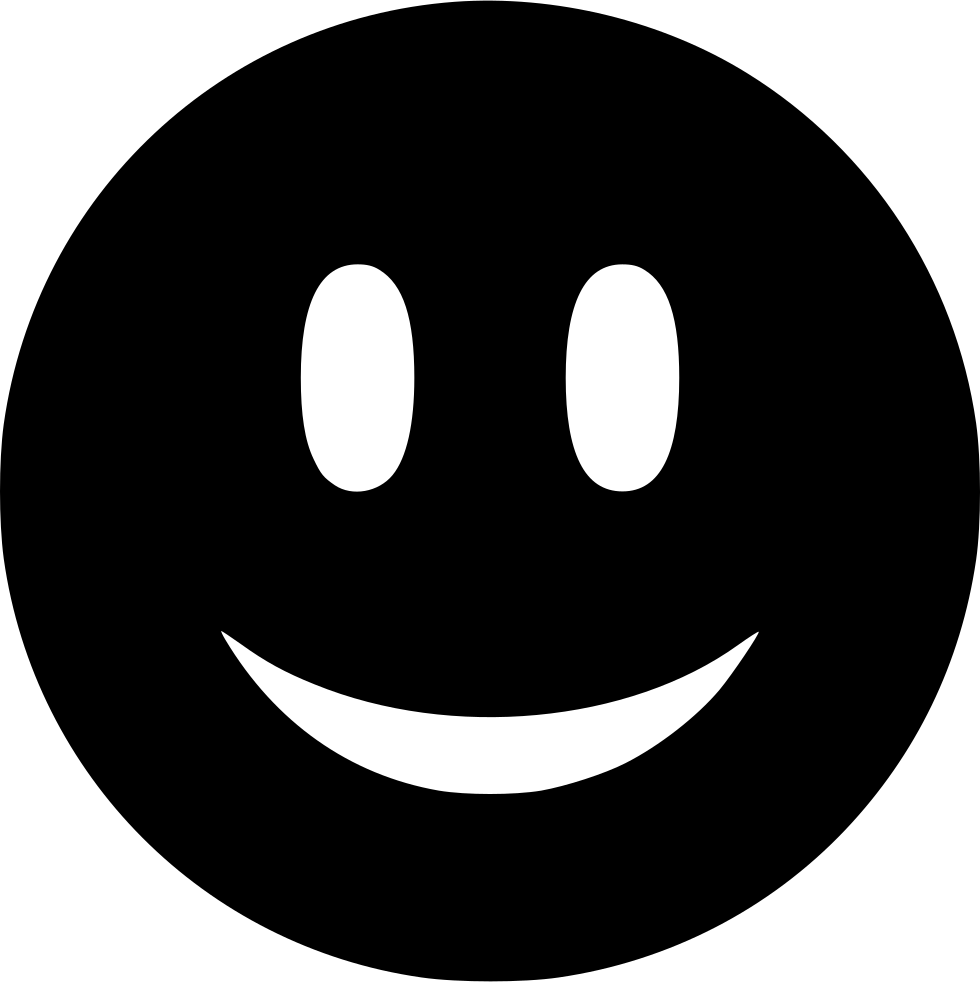 Black Smiley Face Icon PNG Transparent Background 980x982px - Filesize ...