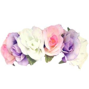 White Pink Purple Flower Crown Free PNG Transparent Background ...