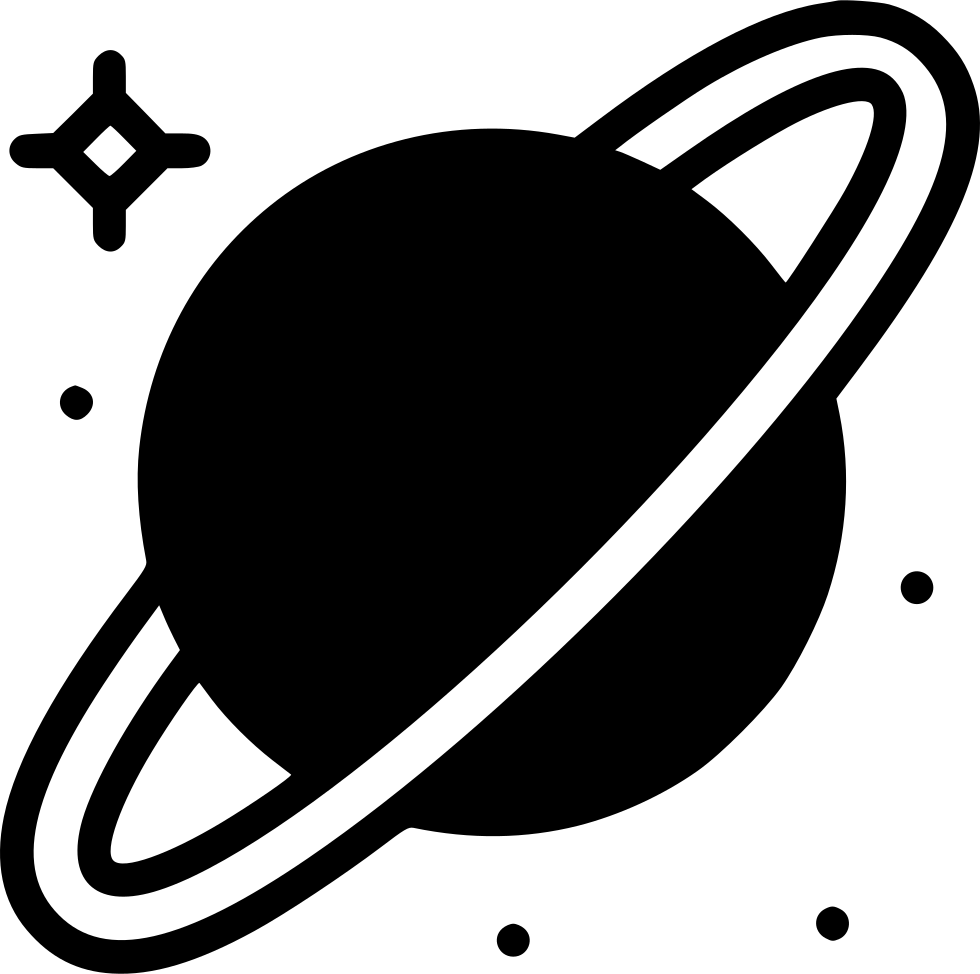 Black White Saturn Icon Png Transparent Background 980x974px Filesize