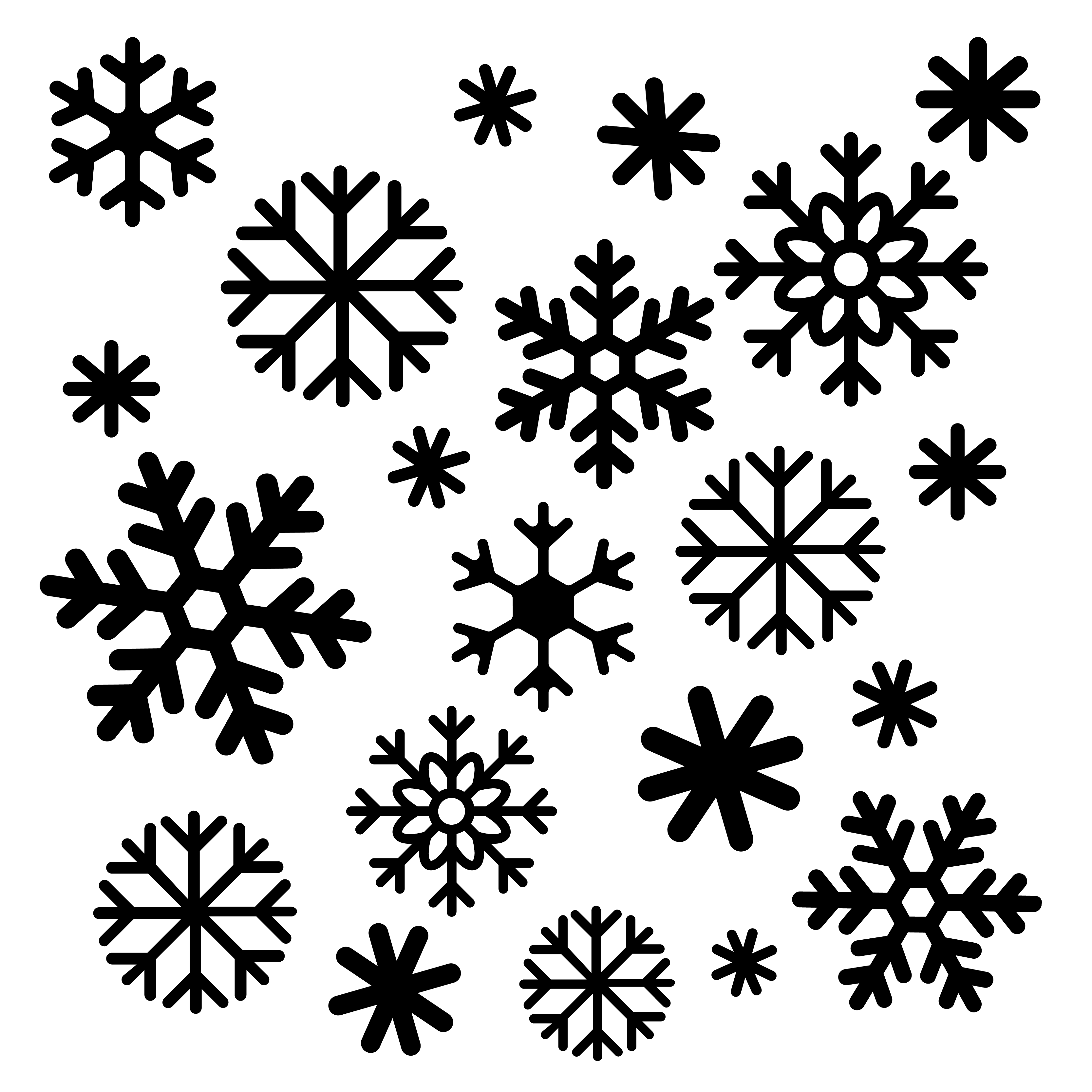 Black Different Snowflake Image Hd PNG Transparent Background ...