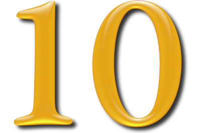 10 Numbers Icon Clipart PNG Images