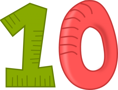 10 Numbers Clipart File PNG Images