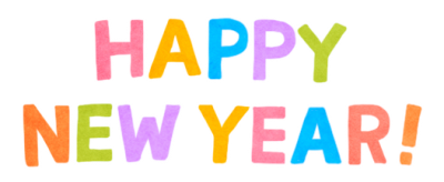 Happy New Year Text Banner Png PNG Images