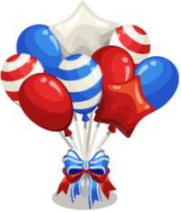 4th Of July Balloon Ribbon Hd Transparent Background PNG Images