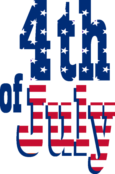 American Flag Design On 4th Of July Text Transparent PNG Images