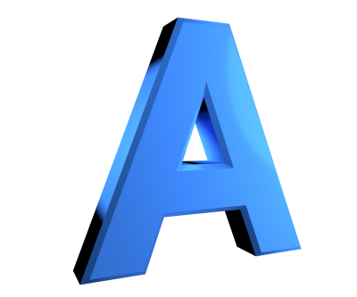 A Simple Blue Alphabets PNG Images