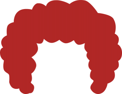 Red Afro Wigs Clipart PNG Images