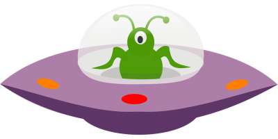 Ufo Driving Green Alien PNG Images