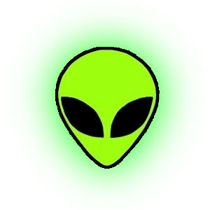 Green Glowing Alien Emoji Transparent Png PNG Images