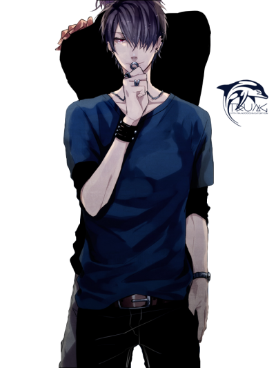 HD Blue Anime Boy Hair Transparent PNG | Citypng