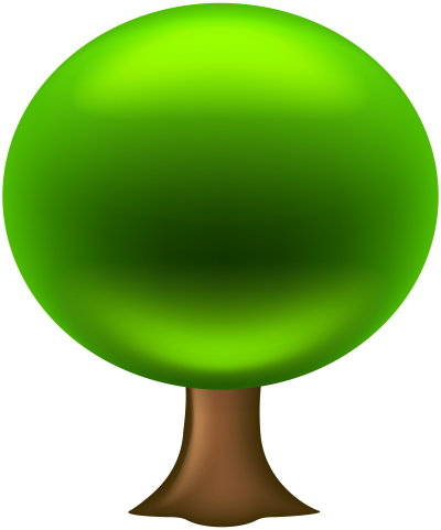 PNG Ellipse Shaped Green Leafy Clipart Tree Art Photo PNG Images