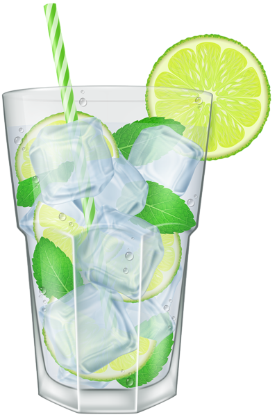Cocktail Photo Of Lemon And Ice In Art Glass, Cool, Cold, Drink PNG Images