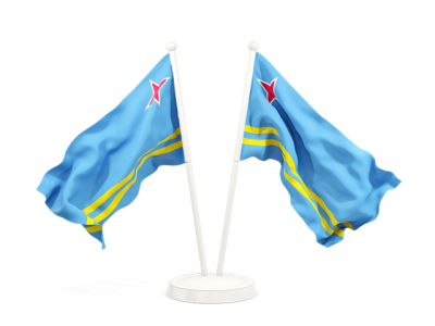 Two Waving Aruba Flag Photo, Desktop Aruba Flag PNG Images