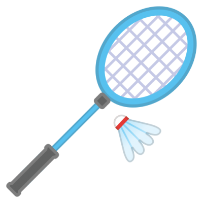 Blue Badminton Racket With Shuttlecock PNG PNG Images