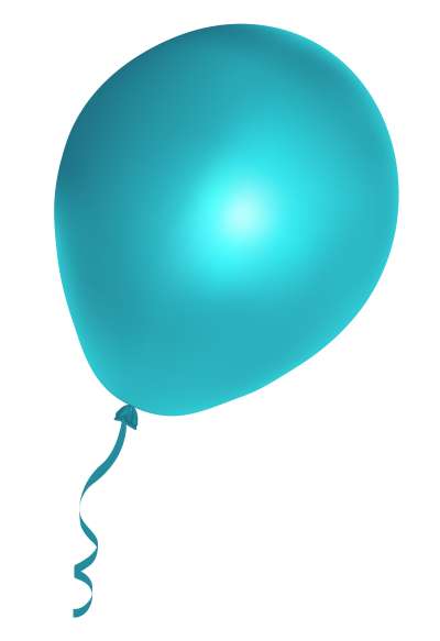 Transparent Turquoise Flying Balloon, Flying, Air, Gas PNG Images