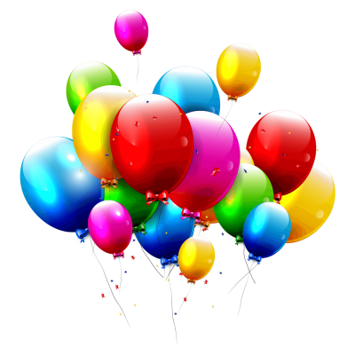 Four Colored Celebration Balloons HD, Entertainment, Special Occasions PNG Images