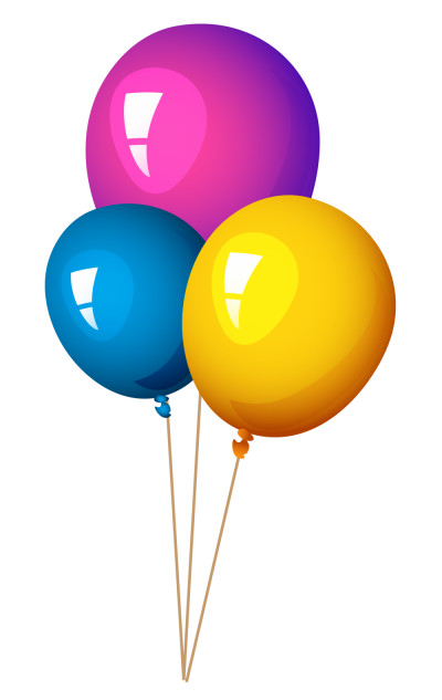 Colorful Flying Balloons With Long Strings PNG PNG Images