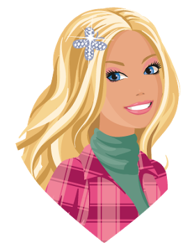 Beautiful Barbie With Sparkly Clasp Clipart Png PNG Images