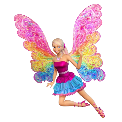 Flying Barbie Doll With Wings Png PNG Images