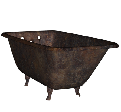 Rusty Old Bathtub Png PNG Images