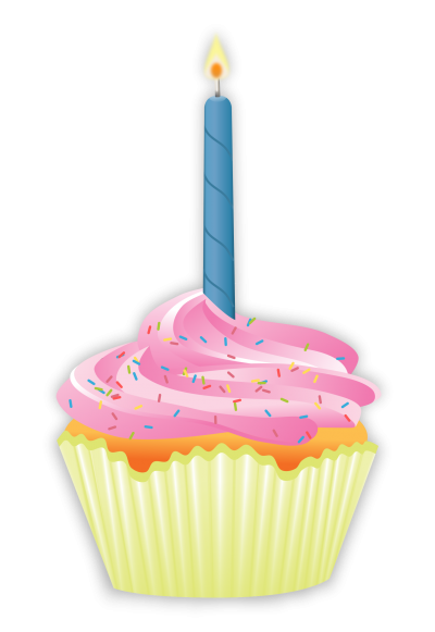 Cupcake Birthday Candles Transparent Picture PNG Images