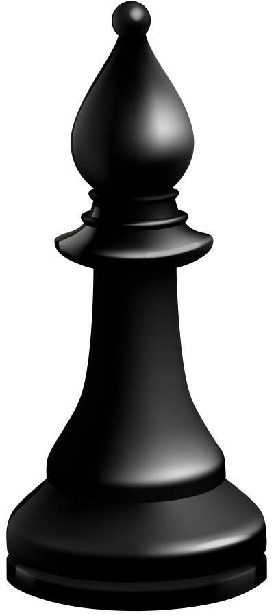 Black Bishop Chess Piece Transparent Free PNG Images