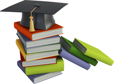 Graduate Hat And Books Transparent Background PNG Images