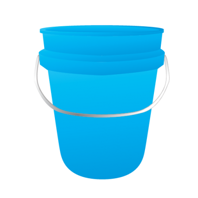 Bucket Blue Simple PNG Images