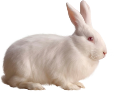 All White Bunny Side View Hd Png PNG Images