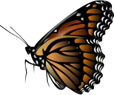 PNG Big Winged Blue Butterfly, Drawing, Cartoon, Bright PNG Images