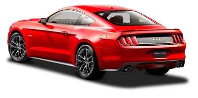 Red Mustang Car Rear View Download PNG Images