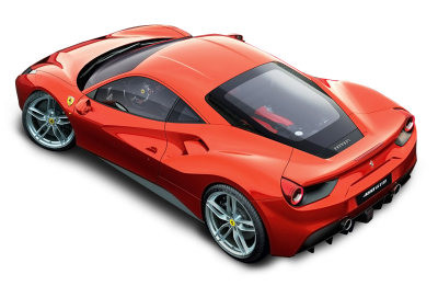 Red Ferrari Top View Car Clipart PNG Images