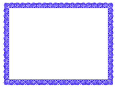 Blue Certificate Border Clipart Pic PNG Images