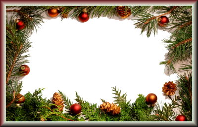 Real Tree Orament Christmas Border Frames Pictures Wallpaper PNG Images