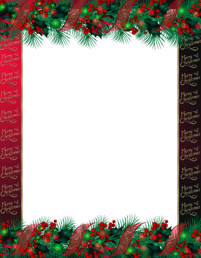 Red Merry Christmas Border Png Photo Frame PNG Images