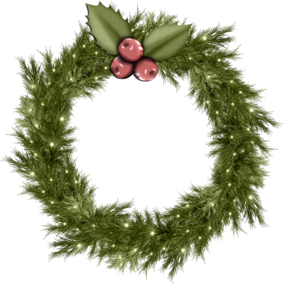 Green Christmas Wreath Download Transparent PNG Images