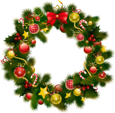 Round Christmas Wreath Icon, Celebration, New Year PNG Images