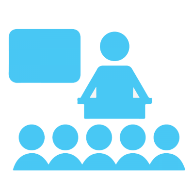 Blue Teacher And Students Lesson Class Illustration Icon Png PNG Images