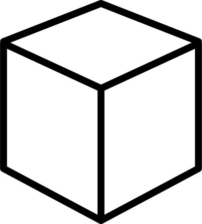 Outline Cube Cut Out PNG Images