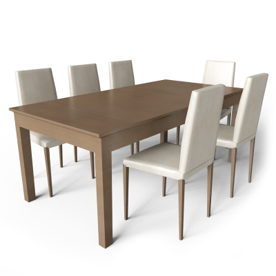 Large Dining Table With Chairs Transparent PNG Images