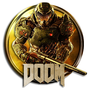 Doom Circle Logo Icon PNG Images