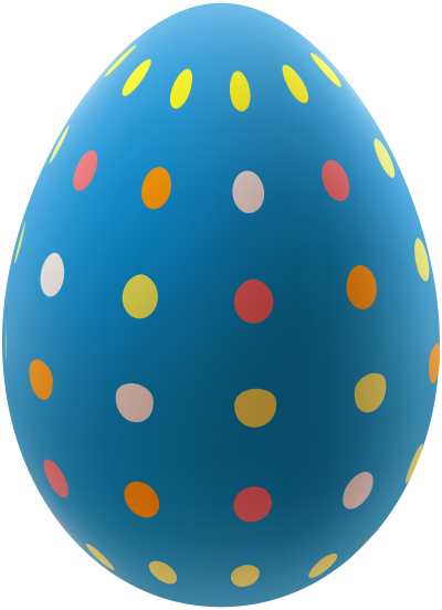 Colorful Dotted Easter Transparent Egg PNG Images
