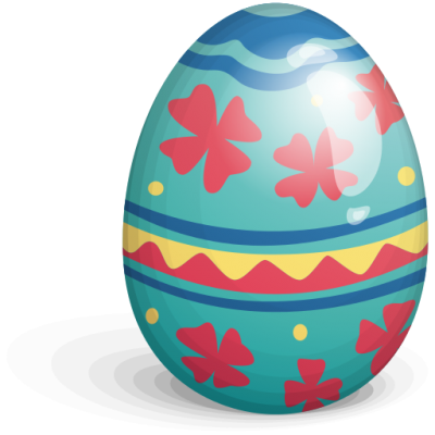 Easter Egg Colorful Floral Pattern Png PNG Images