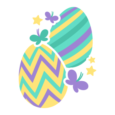 Double Easter Eggs Clipart Png PNG Images