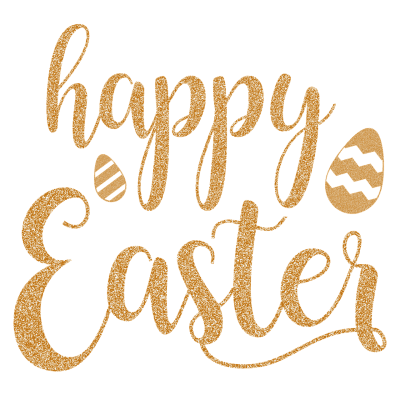 Silvery Happy Easter Png Free PNG Images