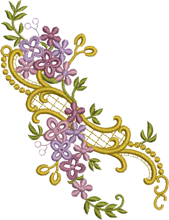 Purple Embroidery Png PNG Images